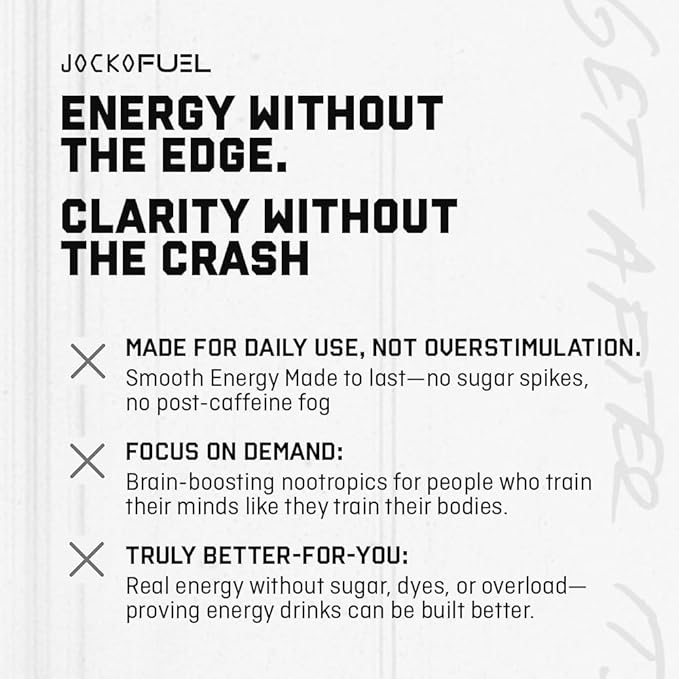 Jocko GO Energy Drink - Keto Vitamin B12 Vitamin B6 Electrolytes L Theanine Magnesium- Energy Boost Sugar Free Nootropic Monk Fruit Blend - 12 Pack (Lemon Lime)