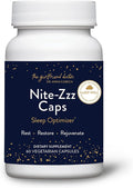 VIDAPURA Nite-Zzz Sleep Support by Dr. Anna Cabeca – Melatonin-Free Herbal Formula with Magnesium &amp L-Theanine – Supports Relaxation &amp Restful Sleep – 60 Capsules