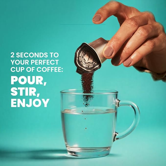 Luxury Instant Espresso - 160mg Caffeine Hot or Iced Instant Coffees Cold Brew Coffee Double Shot Espresso 12 Counts 100% Arabica Sugar Free No Additives - Original Diamond Brew