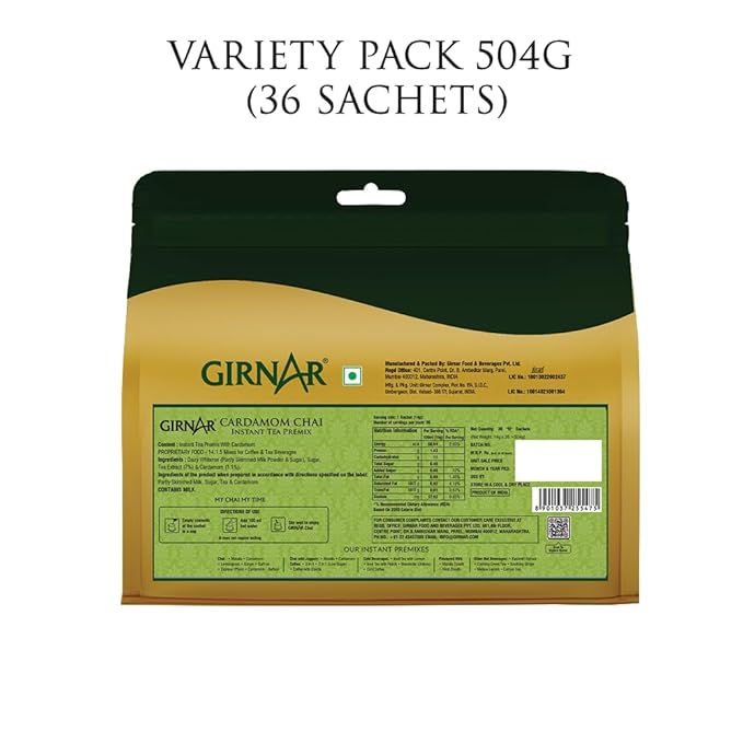 Girnar Instant Tea Premix with Cardamom 36 Sachets