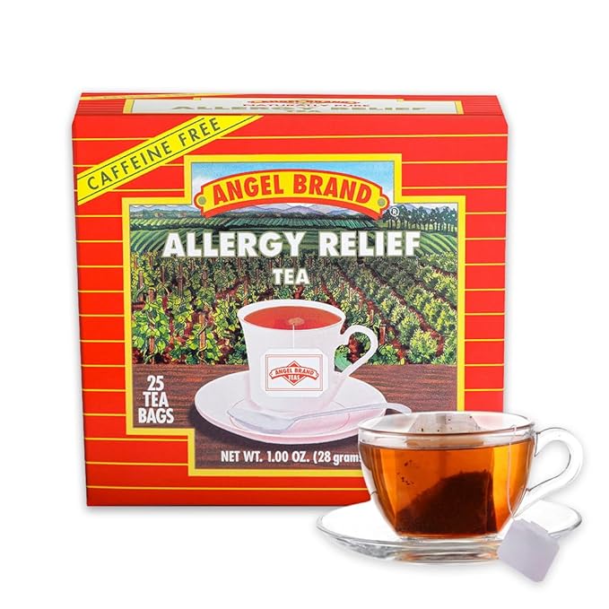 Angel Brand Allergy Relief Tea – Herbal Tea 25 Tea Bags Pack of 3 – Tea for Allergy Care Cough Relief &amp