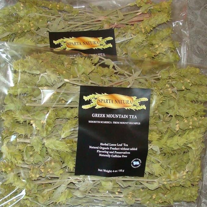 Sparta Natura Greek Mountain Tea from Mount Olympus Sideritis Scardica 8 oz