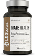 LES Labs Male Health – Enhance Hormone Production Strength &amp Vitality Drive &amp Endurance – Tongkat Ali Ginseng Maca &amp Boron – Non-GMO Supplement – 60 Capsules