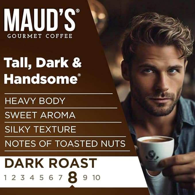 Maud's Dark Roast Coffee Pods 200ct Single Serve Pods – 100% Arabica Coffee Compatible with Keurig K Cups Maker