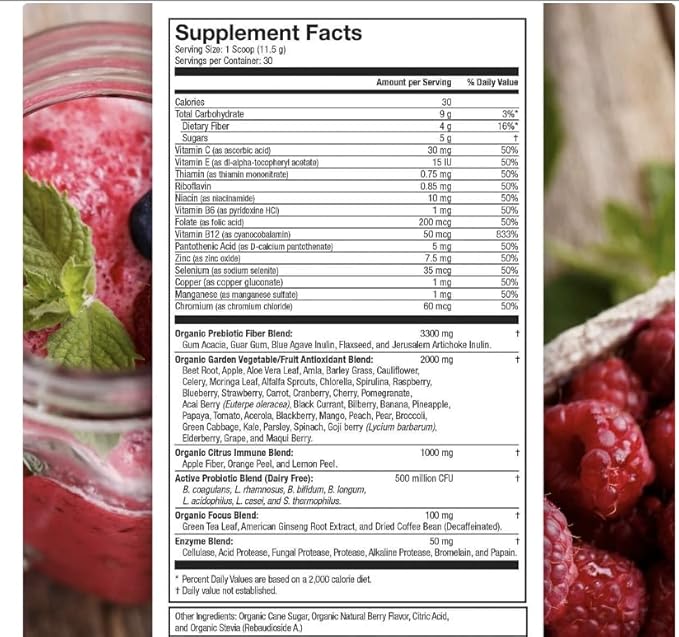 Terra-Kai Organics Juce Super Fruit and Veggie Blend Drink 12.2-Ounce Garden Berry 30 Servings (pack 1)