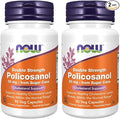 NOW Foods Policosanol Double Strength 90 Vegetable Capsule (Pack of 2)
