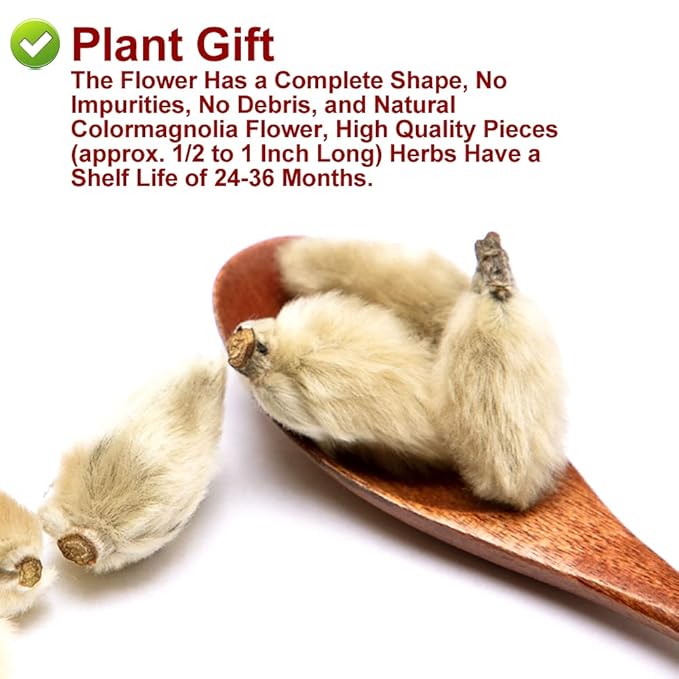 Plant Gift Chinese Medicine Herbal Tea dried magnolia flower flos 辛夷花 magnoliae Xin Yi Hua health skin care Flower Tea Herbs 80g/2.82oz