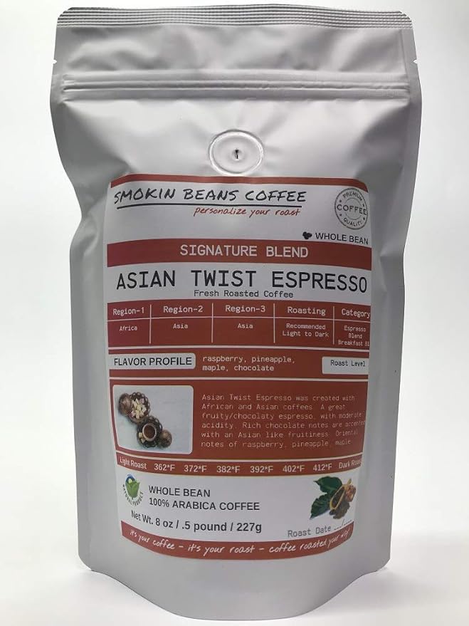 Smokin Beans 7 Bean Espresso Box 7-Bags 8-oz Each Our Signature Blends Various Roasts Premium Whole Bean Specialty Coffee
