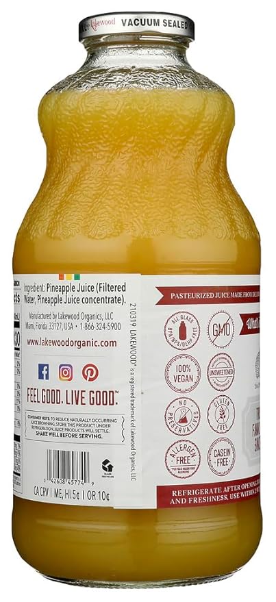 Juice Pure Pineapple 32 FO (Pack of 12)