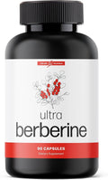 Ultra Berberine Supplement Capsules 600mg (1200mg to 1800mg Daily) – Pure Berberine HCL Supplement to Support Metabolism &amp Daily Vitality – Vegan Gluten-Free Diet Supplements (90 Capsules)