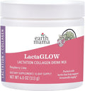 Earth Mama LactaGLOW Collagen Drink Mix 15 Servings – Drink Mix with Grass-Fed Collagen &amp Herbs to Help Support Breastmilk Supply* for Nursing Moms