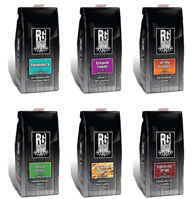 Rooted Grounds Small Batch Coffee - 100% Arabica Craft Coffee (Highlander Grogg)