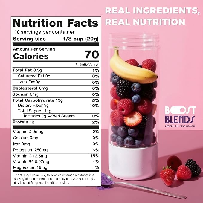 Berry Blast Smoothie Mix – Freeze Dried Fruit Smoothie Powder for Smoothies &amp Shakes Just Add Water or Milk 10 Servings