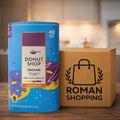 Roman Shopping Donut Shop Medium Roast Ground Coffee – Bright &amp Balanced Flavor Fairtrade Certified Kosher – 40 oz Container – Member Mark Style