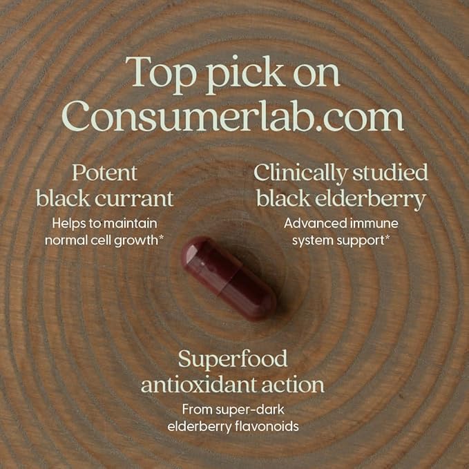 New Chapter Vegan Elderberry Capsules with 64x Concentrated Black Elderberry + Black Currant for Comprehensive Immune Support Non-GMO Project Verified Gluten Free Certified Vegan 30 Count