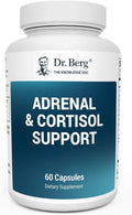 Dr. Berg Adrenal &amp Cortisol Capsules - Adrenal Supplement &amp Cortisol Manager - Mood Focus Relaxation and Stress Support - Adrenal Supplements with Ashwagandha Extracts - 60 Capsules