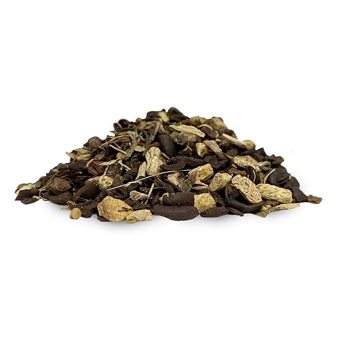 FunctionaliQi Optimize Herbal Tea with Decaf Coffee Gluten-Free - Caffeine-Free Energy Focus Liver Detox Brain health with Ginkgo Biloba Eleuthero Gotu Kola Rhodiola Rosea (3ounces Loose Leaf)