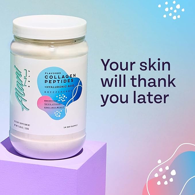 Alani Nu Collagen Peptides Powder BREEZEBERRY | 18g Protein | Supports Bone Skin and Nail Health | Collagen for Women | 80mg of Hyaluronic Acid | Gluten Free | Sugar Free | 14 Servings