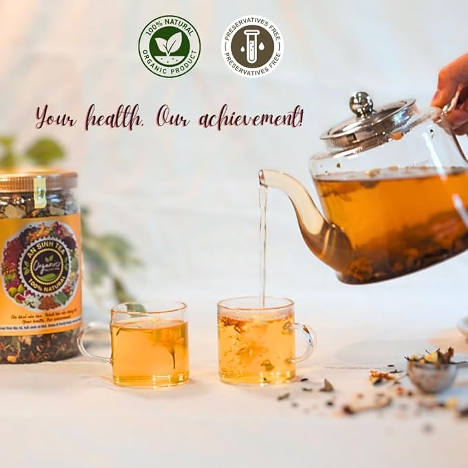 An Sinh Tea Herbal Tea Variety Pack - Liver Detox Tea - Sleep Tea For Bedtime - 60 cups - Non Caffeinated Relax Reduce Cholesterol Migraine Fatigue Stress Promoting Sleep
