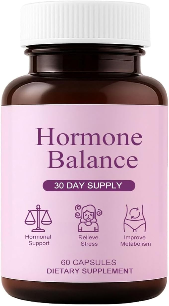 Hormonal Balance Supplements for Women - Weight Management for Menopause Relief Support Mood &amp Energy with Ashwagandha Ginger Root 60 Capsules