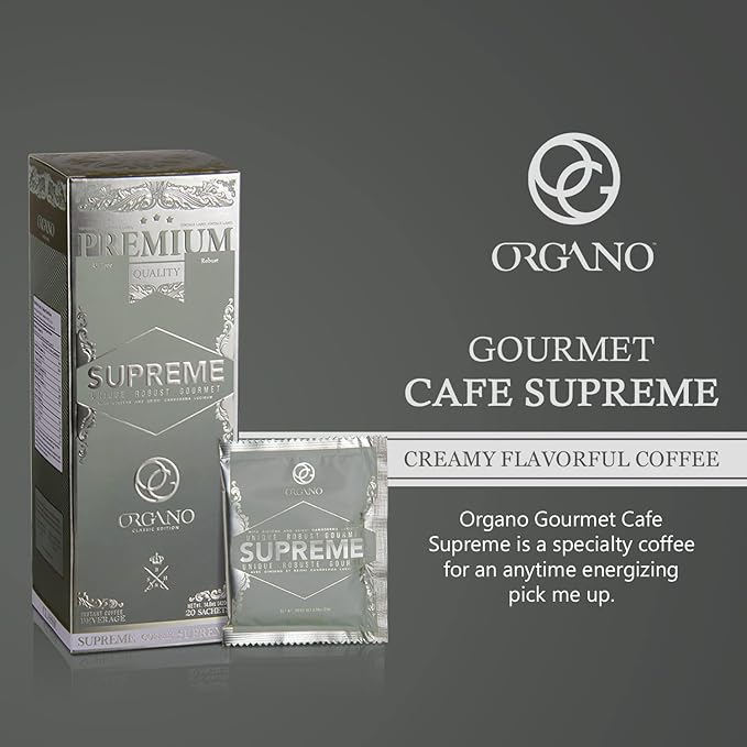 ORGANO Café Supreme 100% Ganoderma Lucidum with Ginseng (20 Sachets)