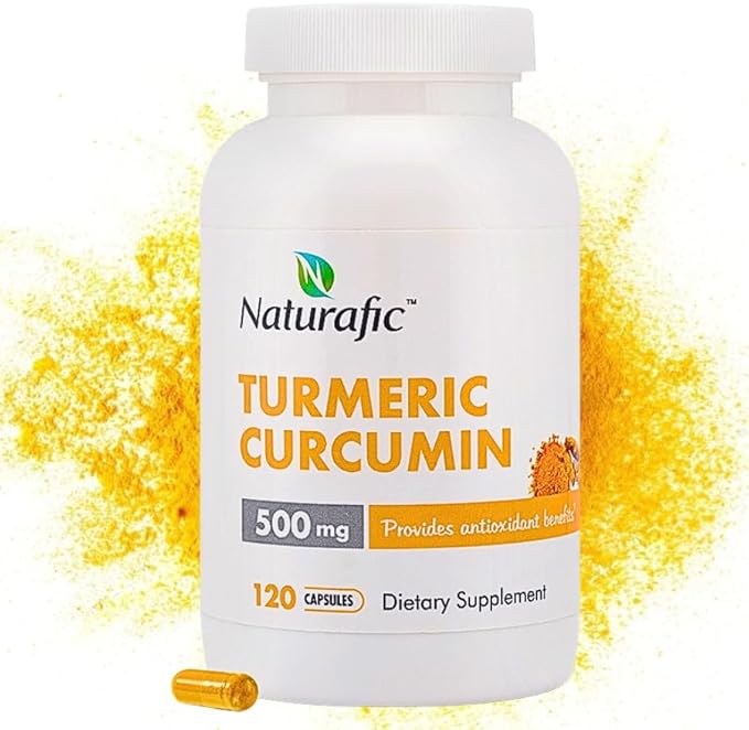 Turmeric Curcumin with Piperine Capsules - 500mg per Capsule120 Count - Supplement with Black Pepper for Enhanced Absorption Non-GMO Gluten-Free
