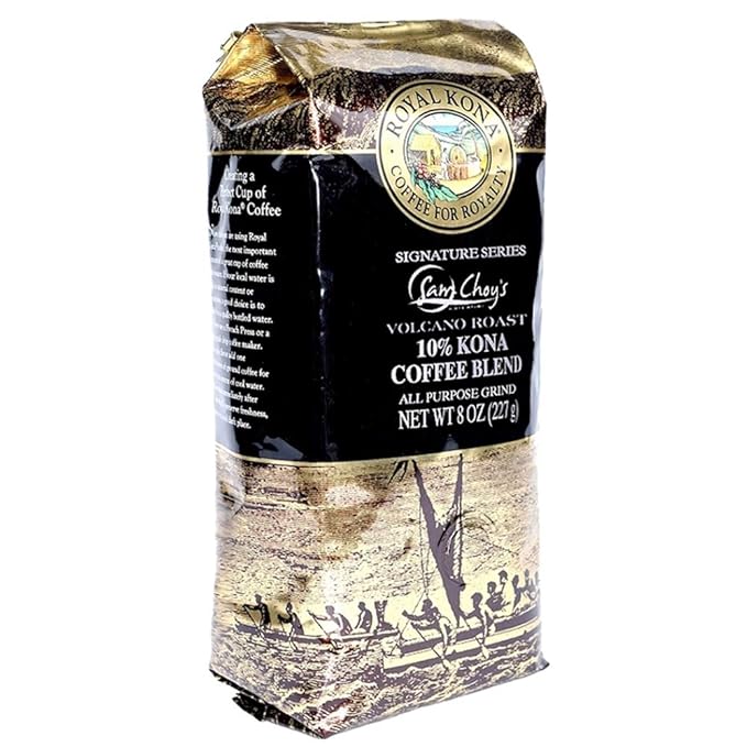 Royal Kona 10% Kona Coffee Sam Choy's Volcano Roast/Ground 8 Ounce
