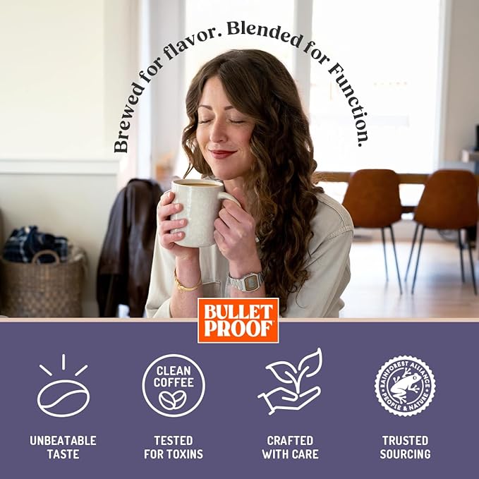 Bulletproof The Enlightener Coffee Pods 24 Count Medium-Dark Roast Enhanced Coffee with L-Theanine Panax Ginseng and Gingko Biloba Supports Mental Clarity Focus and Memory