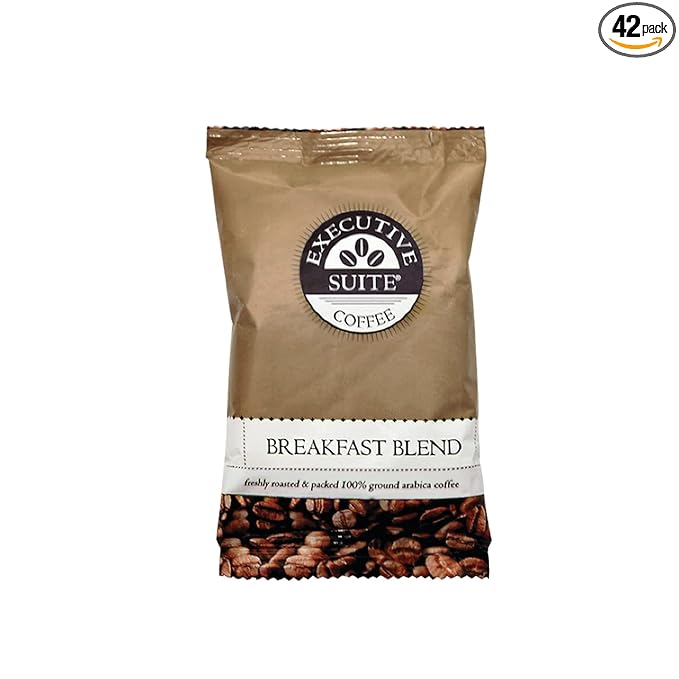 Executive Suite® Breakfast Blend Medium Roast Coffee Packets 1.5 Oz Box Of 42