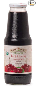 Smart Juice Organic Tart Cherry Juice - 33.8 fl oz (1L) - (Pack of 6) 100% Juice Not From Concentrate