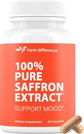 Saffron Supplements 88.5mg - 100% Pure Saffron Extract Capsules - Mood Eye &amp Energy Support - Made in USA