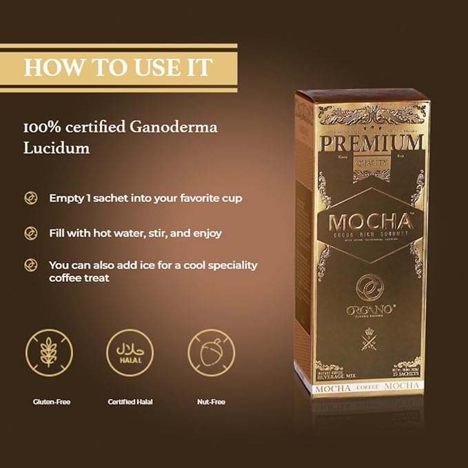 3 Boxes ORGANO Gourmet Cafe Mocha (45 Sachets)
