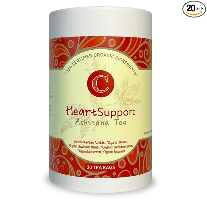 Dr. Cowan’s Garden Organic Ashitaba Hibiscus Tea 20 Tea Bags - Supports Healthy Heart and Blood Pressure Calming Caffeine-Free Herbal Blend for Health and Well-Being Ashitaba Herbs Grown in the USA