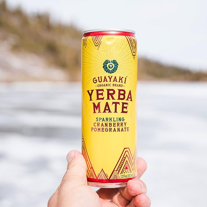 Organic Yerba Mate Sparkling Cranberry Pomegranate 12 Ounce (pack Of 12)