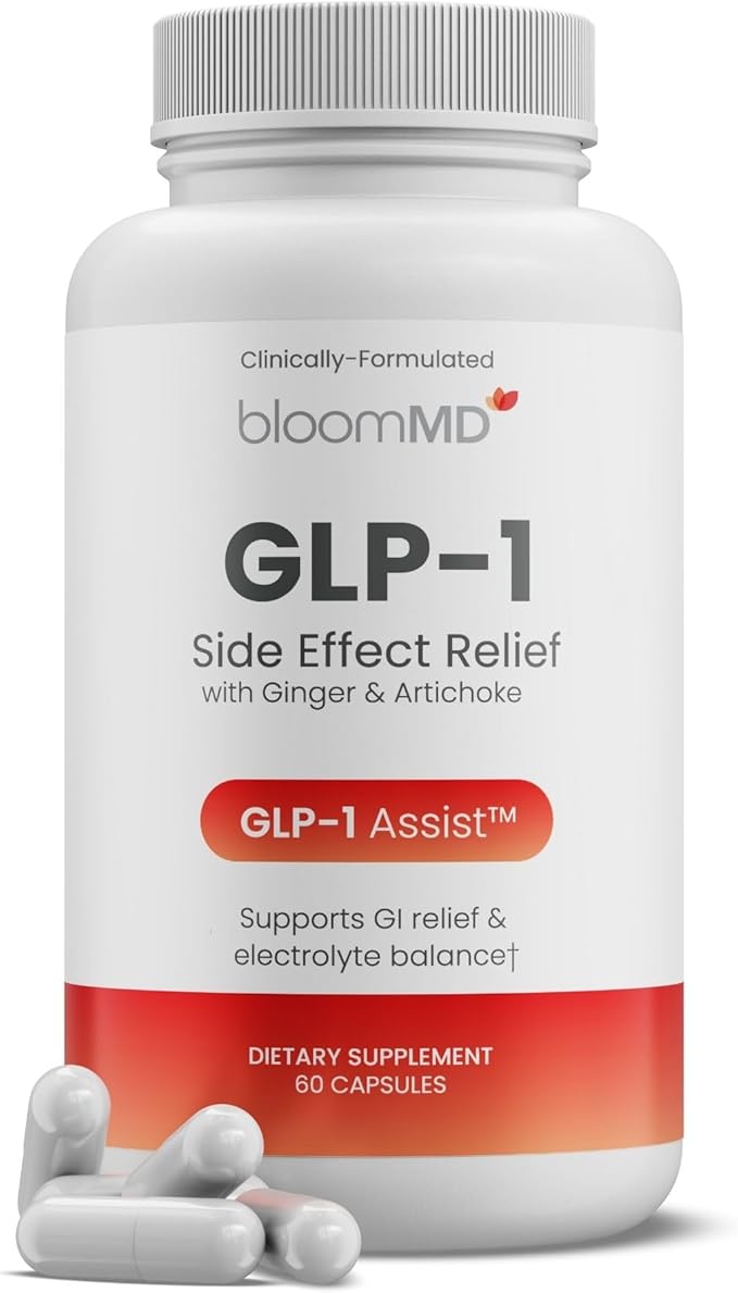 GLP-1 Side Effect Relief Supplement – Support for Nausea Bloating &amp Fatigue – Natural Digestive Support with Ginger Magnesium B12 &amp Electrolytes – for GLP-1 Users – 60 Capsules
