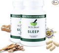 Sleep - Natural Sleep Aids for Adults with l theanine Supplement Ashwagandha Magnesium Valerian Root Melatonin - Non-Habit Forming Formula for Rejuvenating - 60 Capsules (Pack of 2)