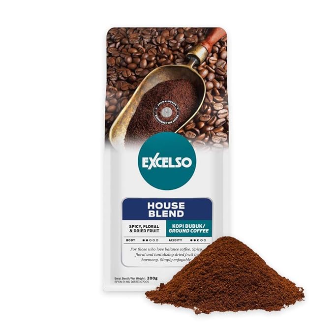 Excelso House Blend Ground Coffee 200g (Pack of 1)