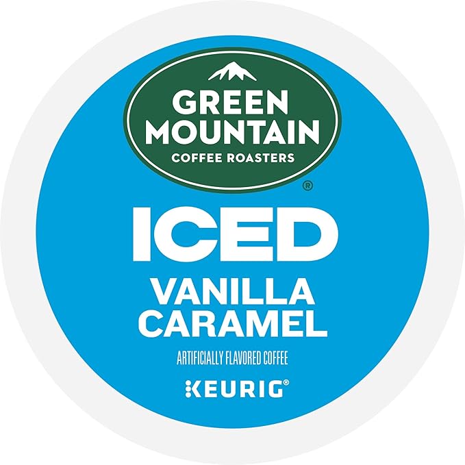Green Mountain Coffee Roasters ICED Vanilla Caramel Single Serve Keurig K-Cup Pods Flavored Iced Coffee 48 Count