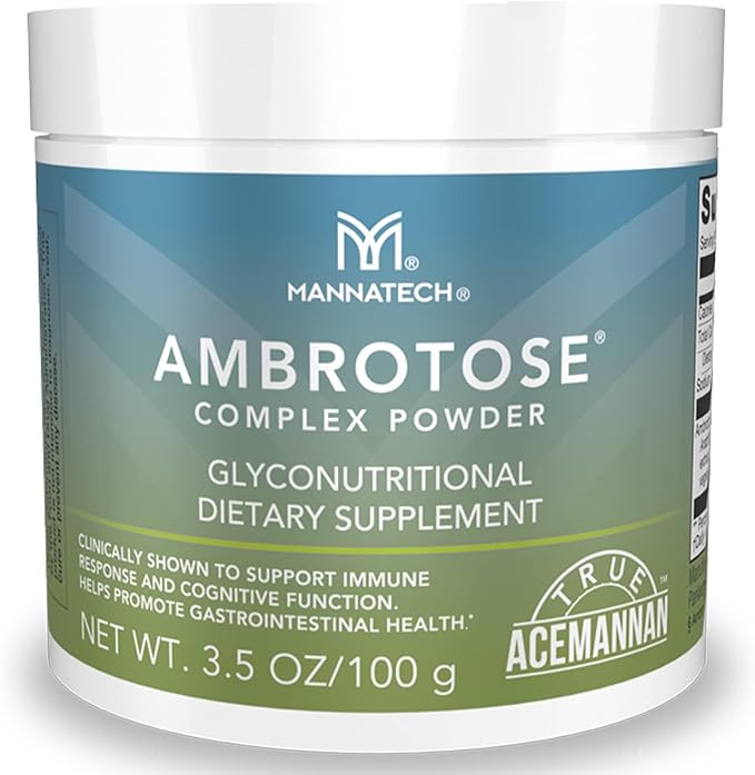 Mannatech Ambrotose Complex Immune Support Supplement Supports Cell-to-Cell Communication and a Healthy Immune Defense with Manapol Powder - 100% Aloe Vera Supplement 25 Days Supply