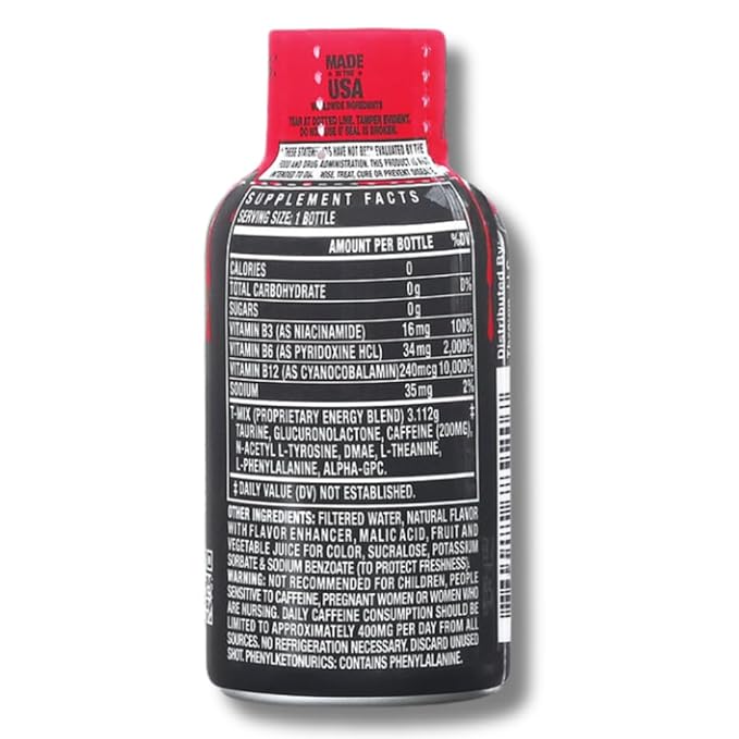 Nappy Boy Dranks Good Game by T-Pain Energy Shot 2oz (12 Pack) Sugar-Free Zero Calorie Focus Drink with 200mg Caffeine and B-Vitamins (B3 B6 B12) - Clean No-Crash Energy Boost Strawberry Surge