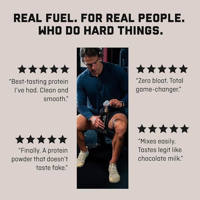 Jocko Fuel Whey Protein Powder Strawberry Milkshake 22g Protein Digestive Enzymes + Probiotic Blend No Sugar Added with Essential Amino Acids + Electrolyte Minerals 27 Servings