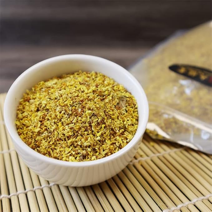Royal Seafood USA Premium dried Golden Osmanthus flower traditional health herbs driedflower tea 4oz 九龍堂 金桂花 金桂花茶
