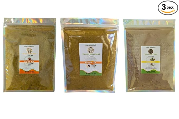 Eliyah Mashiach Herbal Tea Collection 3 Caffeine-Free Blends 60g Each Pack