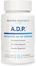 Biotics Research A.D.P. Emulsified Oil of Oregano Tablets for GI Health -Sustained Release for High Absorption Contains Carvacrol Wild Oregano Oil 50mg/S - Patented Formula -Non GMO –60 Tablets
