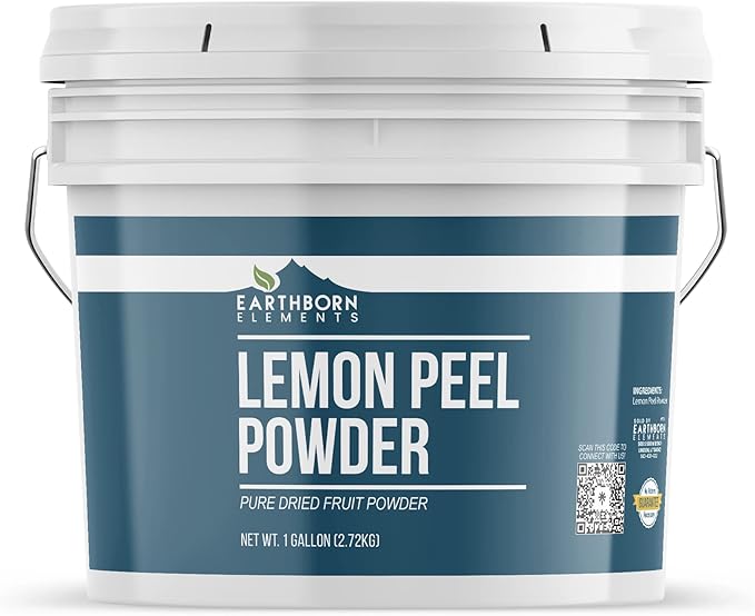 Earthborn Elements Lemon Peel Powder 1 Gallon Pure &amp Natural No Additives Food Grade