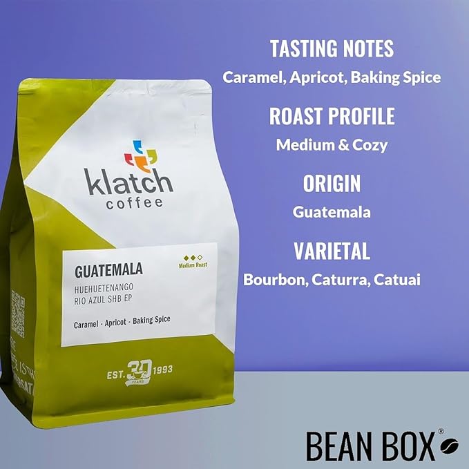 Guatemala Huehuetenango Rio Azul SHB EP - Roasted by Klatch Coffee - Whole Bean Coffee - 2 Pound Bag