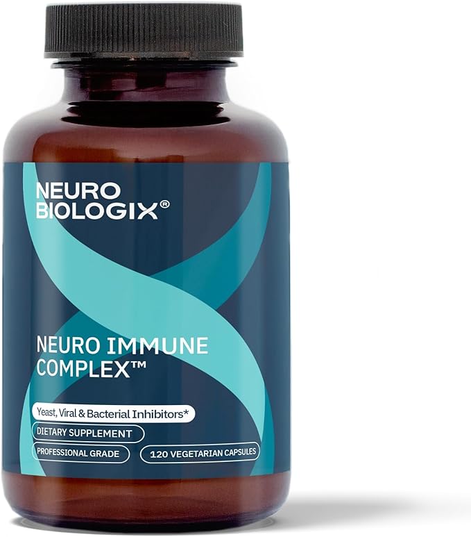 Neurobiologix Neuro-Immune Infection Control Monolaurin &amp L Lysine with Elderberry Olive Leaf Cinnamon Bark &amp Grape Seed Daily Immune Support for Men Women &amp Kids Gluten Free 120 Ca