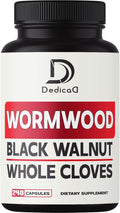 Sweet Wormwood Capsules 1500mg with Black Walnut &amp Cloves - 240 Vegan Capsules - Artemisia Annua Supplement for Immunity