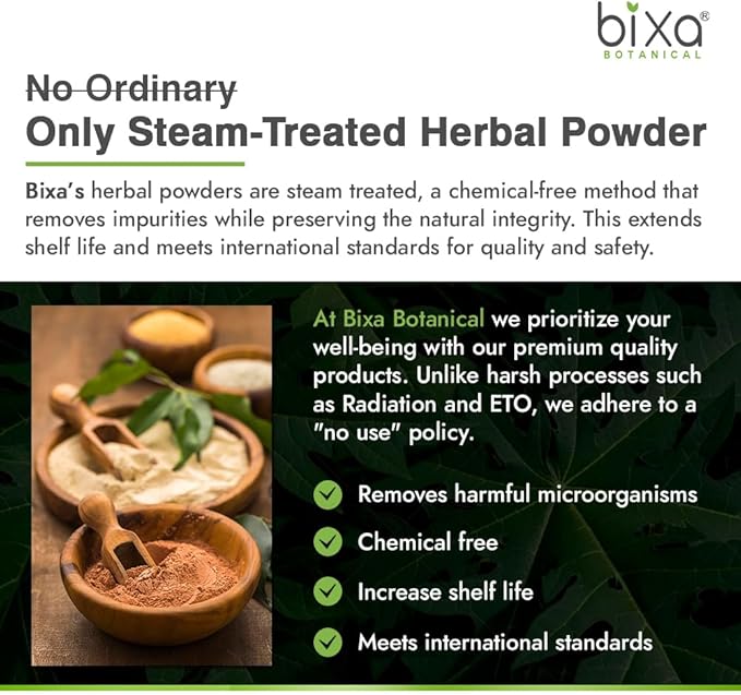 bixa BOTANICAL Ayurvedic Natural Herbal Supplement Safed Musli Powder Pure Authentic Premium Quality | Gluten Free Non-GMO Steam Sterlized Vegan (16 Ounce (Pack of 1) Safed Musli Powder)