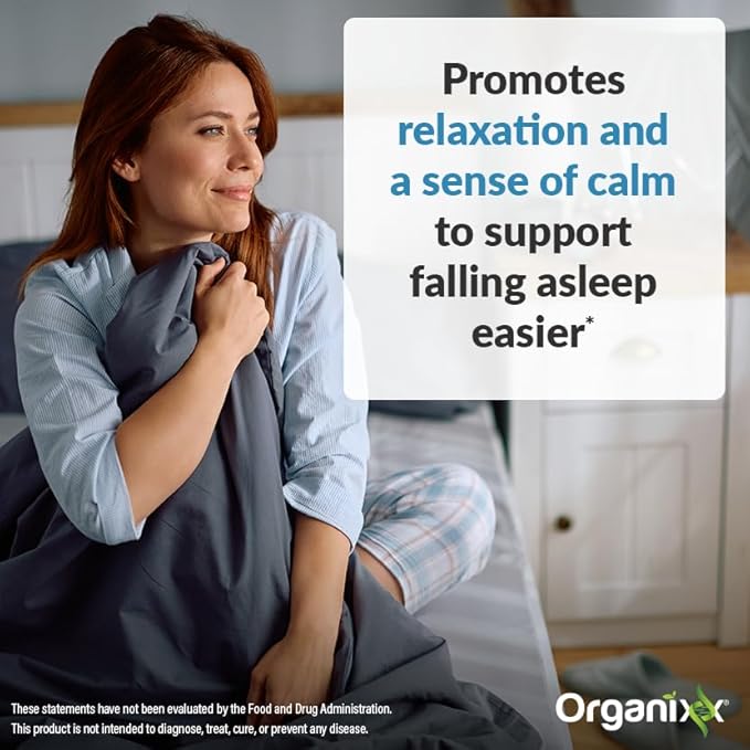 Organixx Clean Sleep 3D Melatonin Free Sleep Supplement with L Theanine GABA and Peptides to Promote Relaxation and Sleep Support Vegan Formula Dairy Soy &amp Gluten Free Non GMO 30 Capsules